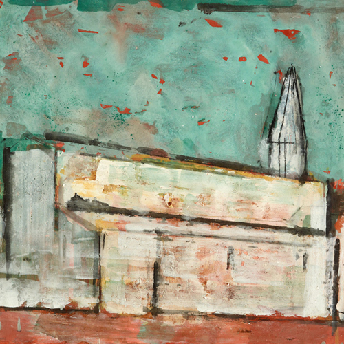 Le Thoronet, Frankreich | 1999 | Gouache, Kalk, Pigment, Kasein | 595x495